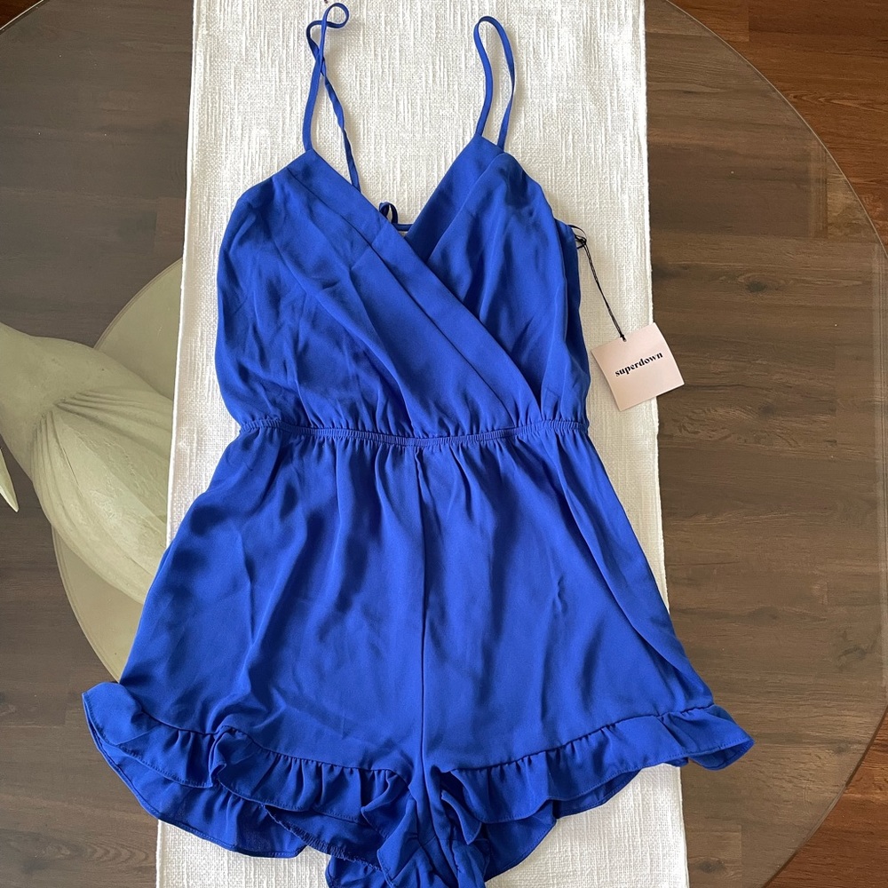 Super Down royal blue romper; never worn
